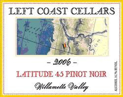 Left Coast Cellars Latitude 45 Willamette Valley Pinot Noir